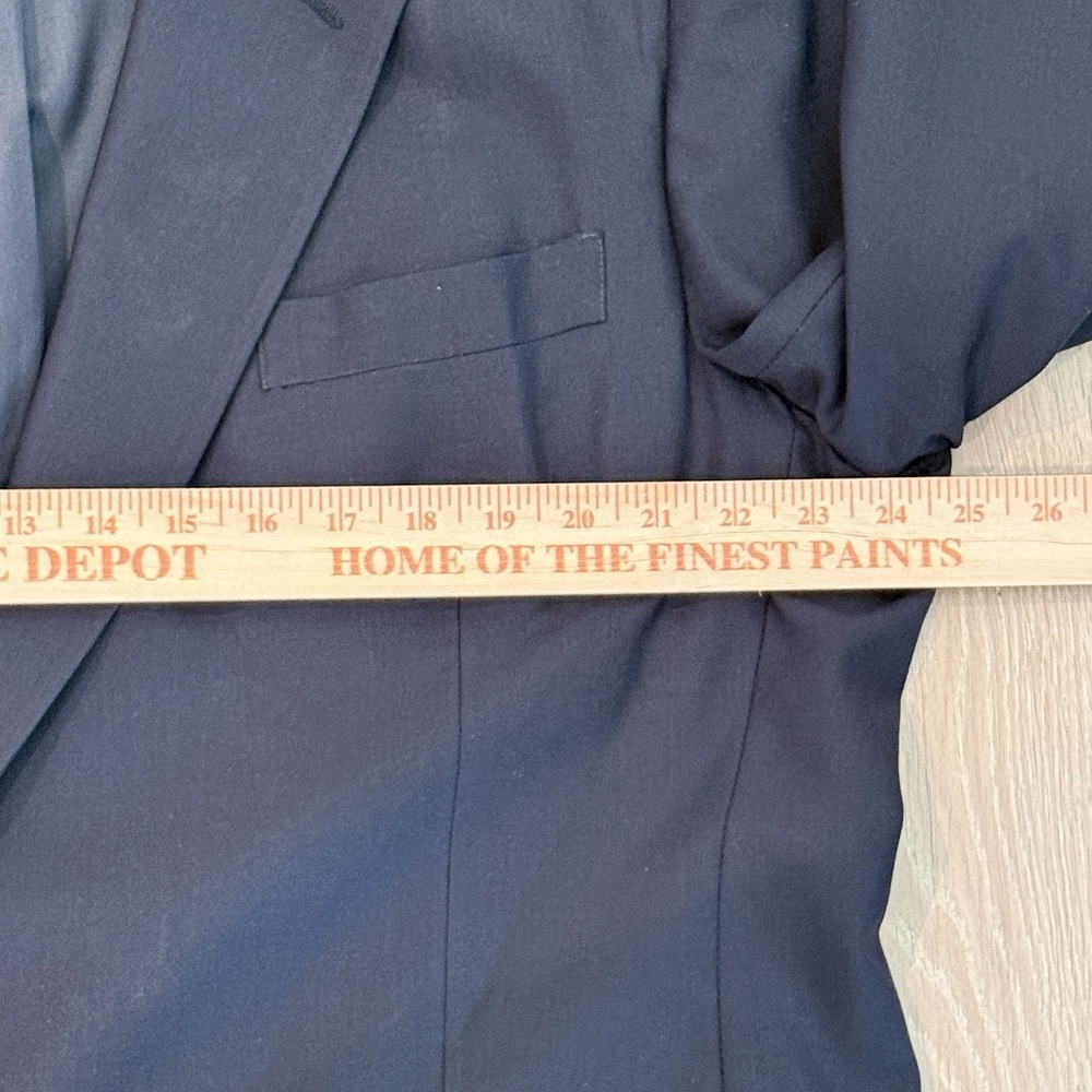 Jos A Bank Traveler Mens 48R 98% Wool Blend Suit Navy W/Pant 42X26.5 Cuffed - Picture 14 of 14